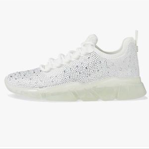 BRAND NEW - STEVE MADDEN Women's Maxima Rhinestone-Trim Trainer Sneakers ❤️❤️❤️